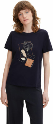 Tom Tailor Print Crew Neck női rövid ujjú póló Tom Tailor Print Crew Neck női rövid ujjú póló