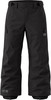 Schwarze Skihose mit Logo und Reißverschlüssen an den Beinen.