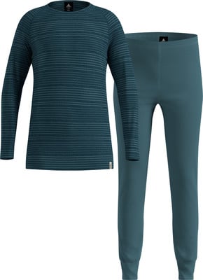 Herren-Langarmshirt mit Streifen und Leggings in Dunkelblau. Herren-Langarmshirt mit Streifen und Leggings in Dunkelblau.