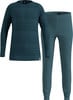 Herren-Langarmshirt mit Streifen und Leggings in Dunkelblau.