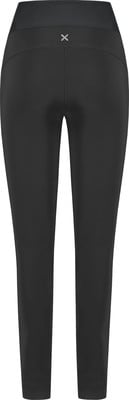 Schwarze Damenleggings mit weißem Logo am hinteren Bund. Schwarze Damenleggings mit weißem Logo am hinteren Bund.