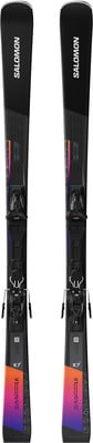 Salomon S/MAX X7 Ski mit Bindung, schwarz mit Farbverlauf. Salomon S/MAX X7 Ski mit Bindung, schwarz mit Farbverlauf.