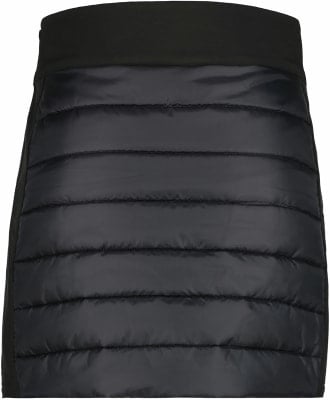 Schwarzer gesteppter Minirock mit schwarzem Bund. Schwarzer gesteppter Minirock mit schwarzem Bund.