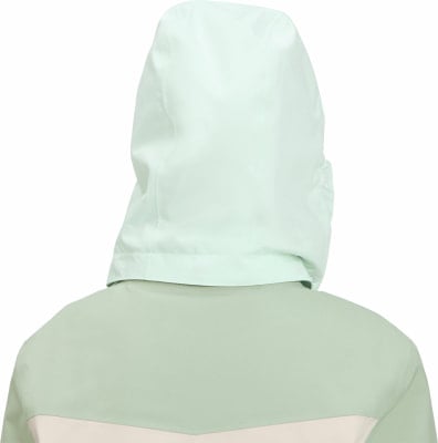 Rückansicht einer Kapuzenjacke in Pastellfarben. Rückansicht einer Kapuzenjacke in Pastellfarben.