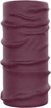 Dunkelweinroter Schlauchschal mit PAC-Logo oben und unten.