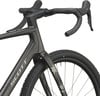Vorderseite eines grauen Scott Gravelbikes mit Lenker und Reifen.