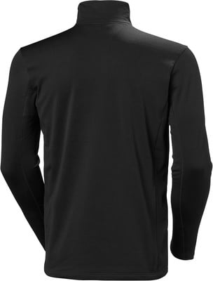 Schwarze Herrenjacke mit langen Ärmeln und Stehkragen, Rückansicht. Schwarze Herrenjacke mit langen Ärmeln und Stehkragen, Rückansicht.