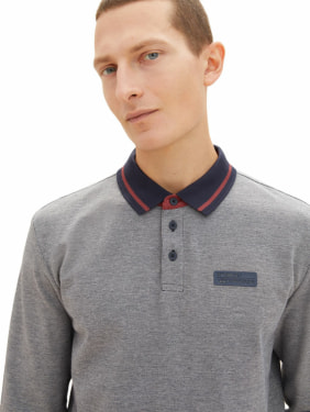 TOM TAILOR Basic Polo férfi póló hosszú ujjú
