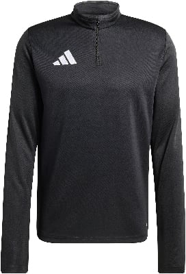 Schwarzes Langarmshirt mit Adidas-Logo auf der Brust. Schwarzes Langarmshirt mit Adidas-Logo auf der Brust.