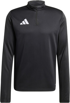 Schwarzes Langarmshirt mit Adidas-Logo auf der Brust.