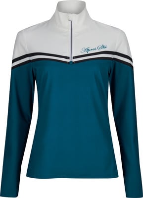 Damen-Pullover in Dunkelblau mit weißem Kragen und Streifen an den Schultern. Damen-Pullover in Dunkelblau mit weißem Kragen und Streifen an den Schultern.