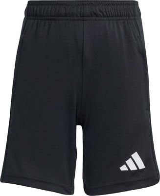 Schwarze Adidas Sporthose mit weißem Logo und elastischem Bund. Schwarze Adidas Sporthose mit weißem Logo und elastischem Bund.