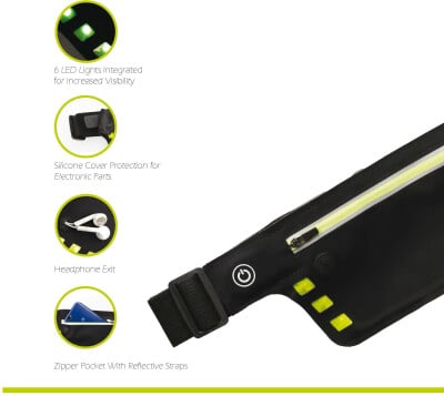 No Brand Wheel-Bee Night Hawk Running Armbag 8x LED-Light