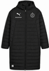 Schwarze Puma Steppjacke mit Intersport-Logo und Vereinswappen.