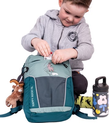 Happy Rocky 8L Kinderrucksack mit Plüschtier