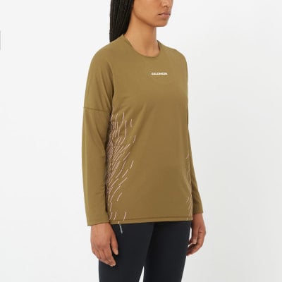Salomon Sense Aero GFX langarm Laufshirt