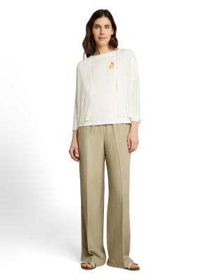 Tom Tailor Crew Neck Croche női póló
