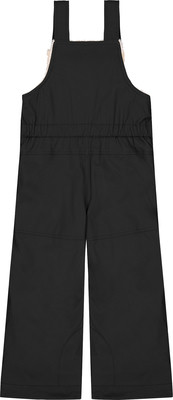 Schwarze Kinder-Latzhose mit Fellbesatz, ideal für den Winter. Schwarze Kinder-Latzhose mit Fellbesatz, ideal für den Winter.