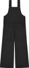 Schwarze Kinder-Latzhose mit Fellbesatz, ideal für den Winter.