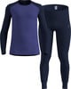 Damen-Thermo-Unterwäsche mit langen Ärmeln und Leggings in Dunkelblau.