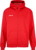 Rote Kapuzenjacke mit Craft-Logo auf der linken Brustseite.