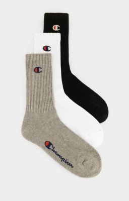 Champion 3PK Crew Socks felnőtt zokni, 3-as csomag több méretben