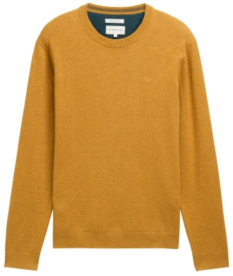 Tom Tailor Basic Crewn kötött férfi pulóver