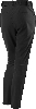Schwarze Hose mit hohem Bund und geradem Bein, Detailansicht von hinten.