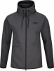 Grauer Herren-Hoodie mit schwarzem Logo auf der Brust.