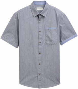 Tom Tailor TOM TAILOR Two-Tone Poplin ffi. L/S póló