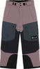 Rosa Hose mit dunkelgrauen und schwarzen Einsätzen und Taschen.