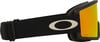 Oakley Skibrille mit schwarzem Gurt und verspiegeltem Glas.
