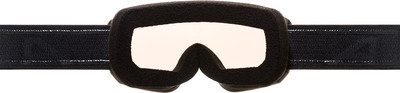 Schwarze Skibrille mit Polsterung und Riemen. Schwarze Skibrille mit Polsterung und Riemen.