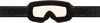 Schwarze Skibrille mit Polsterung und Riemen.