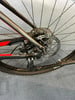 Rückseite eines Mountainbikes mit Scheibenbremse und Kassette.