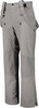 Graue Skihose mit Hosenträgern und Reißverschlusstaschen.