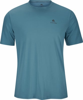 Blaues T-Shirt mit kurzen Ärmeln und Active Rebel Logo auf der Brust. Blaues T-Shirt mit kurzen Ärmeln und Active Rebel Logo auf der Brust.