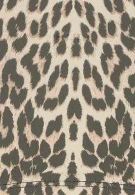 Detail eines Leopardenmusters mit dunklen Flecken auf beigem Hintergrund. Detail eines Leopardenmusters mit dunklen Flecken auf beigem Hintergrund.