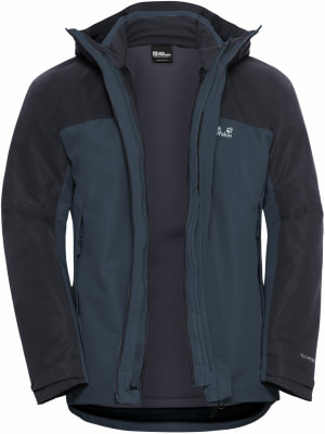 Jack Wolfskin Wild Places 3in1 Wanderjacke mit Kapuze
