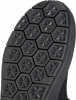 Schwarze Schuhsohle mit sechseckigem Sternmuster.