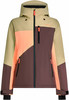 Farbige Winterjacke mit Kapuze und O'Neill-Logo auf der Brust.