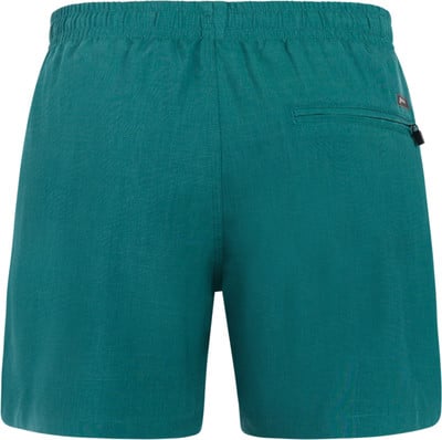 Grüne Herrenshorts mit elastischem Bund und einer Gesäßtasche mit Reißverschluss. Grüne Herrenshorts mit elastischem Bund und einer Gesäßtasche mit Reißverschluss.