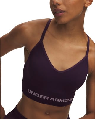 Damen-Sport-BH von Under Armour mit Logo am Bund. Damen-Sport-BH von Under Armour mit Logo am Bund.