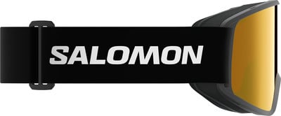 Salomon Skibrille mit schwarzem Band und goldenem Glas. Salomon Skibrille mit schwarzem Band und goldenem Glas.
