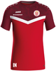 Rotes Trikot mit weißem Streifen und Vereinslogo, mit Aufschrift IN.