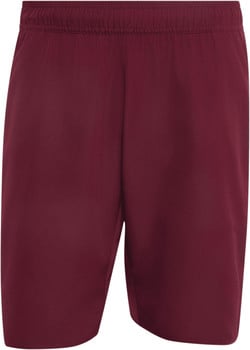 Dunkelweinrote Herrenshorts mit elastischem Bund und feiner Rippung.