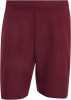 Dunkelweinrote Herrenshorts mit elastischem Bund und feiner Rippung.