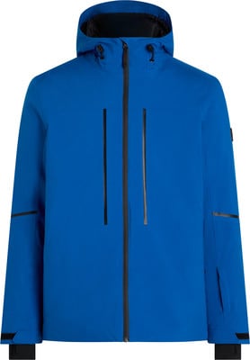 Blaue Herren-Skijacke mit schwarzen Details und Kapuze. Blaue Herren-Skijacke mit schwarzen Details und Kapuze.