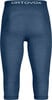 Blaue Damen-Thermounterhose von ORTOVOX mit Logo am Bund.