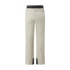 Beige Skihose mit schwarzem Bund und Logo, weißer Hintergrund.